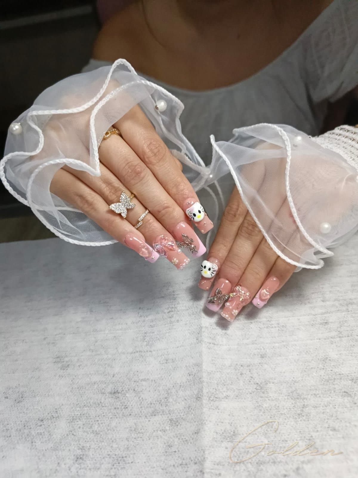 Acrílico — 3d piedreria · Golden Beauty Studio Sabaneta